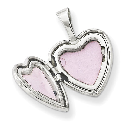 DSS Sterling Silver & Diamond Trust 12mm Heart Locket