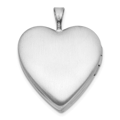 SSP Sterling Silver Gold-plated Diamond Cross 20mm Heart Locket