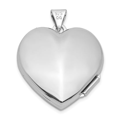 DSS Sterling Silver Rhod-plated & Gold-tone Always In My Heart Dia Heart Locket