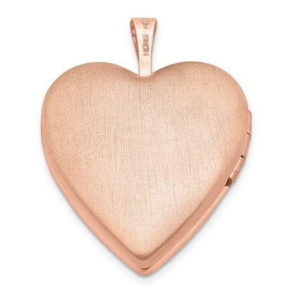 SSL Sterling Silver Rose Gold-plated Pol/Satin 20mm Forever in my Heart Locket