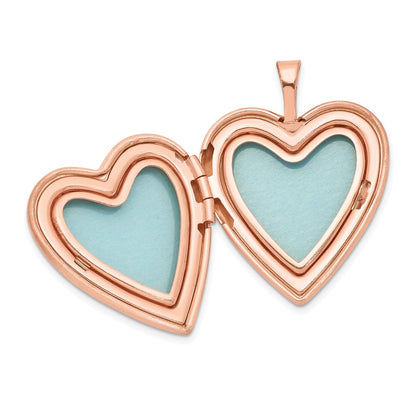 SSL Sterling Silver Rose Gold-plated Pol/Satin 20mm Forever in my Heart Locket