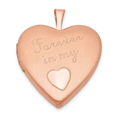 SSL Sterling Silver Rose Gold-plated Pol/Satin 20mm Forever in my Heart Locket
