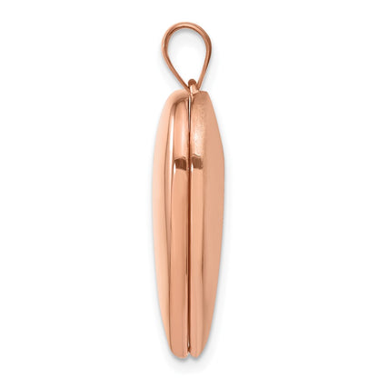 SSP Sterling Silver Rose Gold-plated 24mm Plain Heart Locket