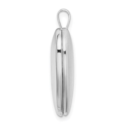 SSP Sterling Silver Rhod-pltd 20mm FOREVER IN MY HEART Heart Locket