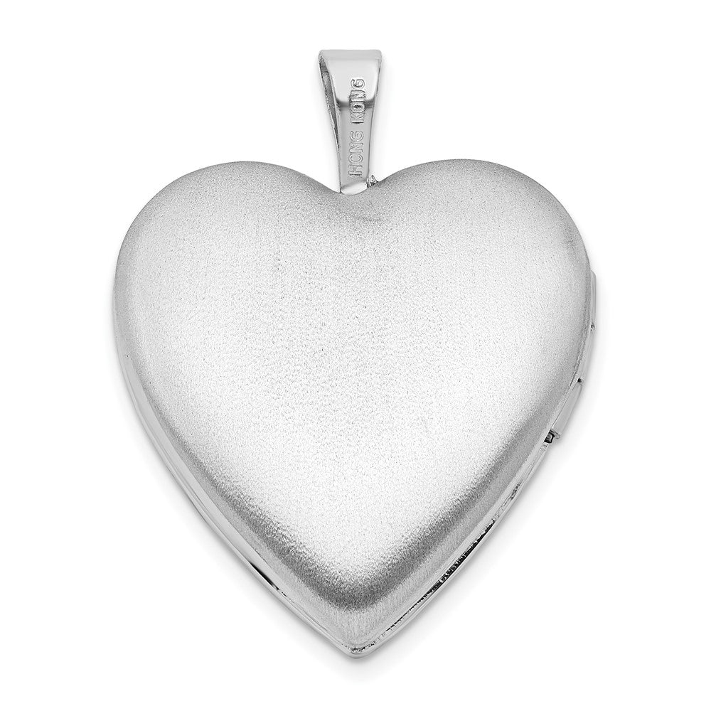 SSP Sterling Silver Rhod-pltd 20mm FOREVER IN MY HEART Heart Locket