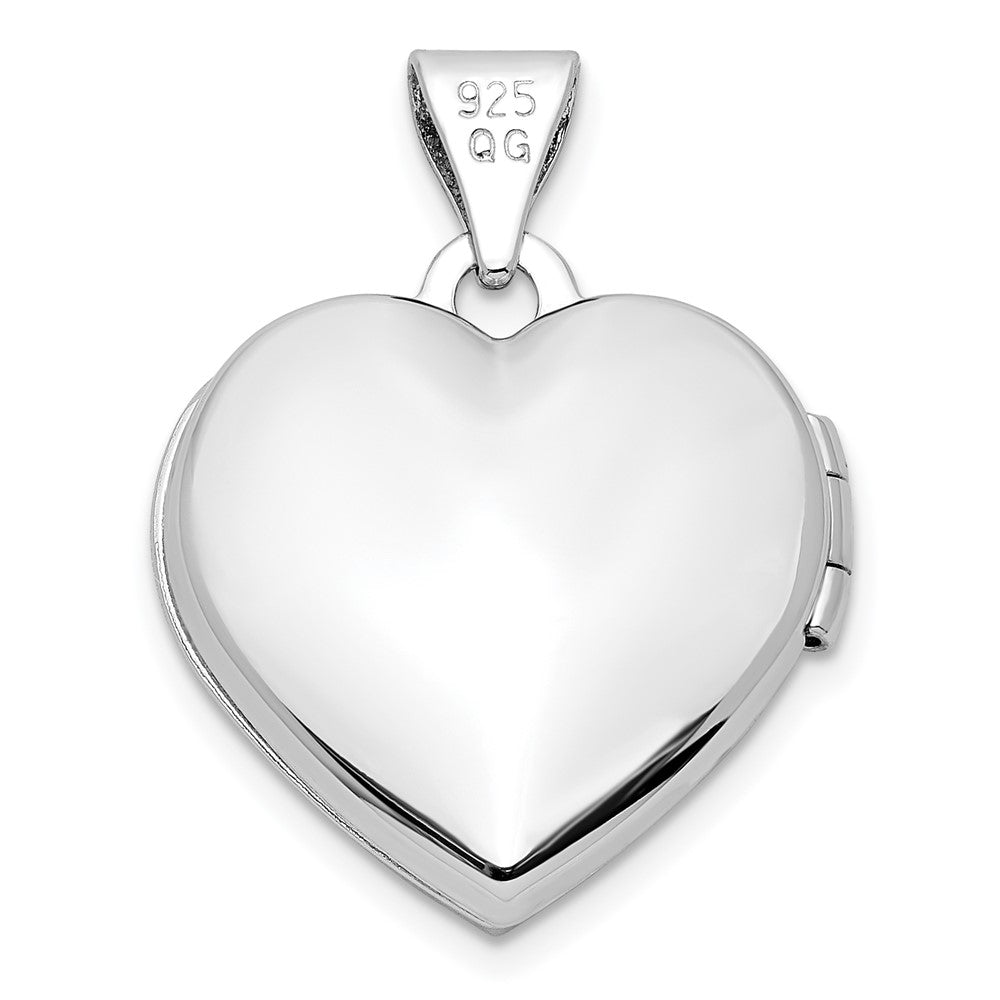 SSL Sterling Silver Rhodium-plated Gold-tone Preciosa Crystal Mom Heart Locket
