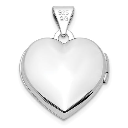 SSL Sterling Silver Rhodium-plated Gold-tone Preciosa Crystal Mom Heart Locket