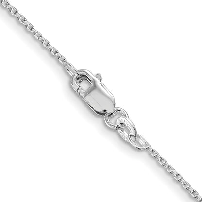 SSC Sterling Silver Rhodium-plated 1.25mm Diamond-cut Forzantine Cable Chain