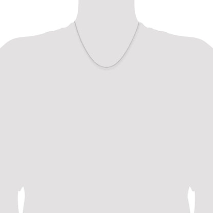 SSC Sterling Silver 1mm Rhodium-plated Cable Chain