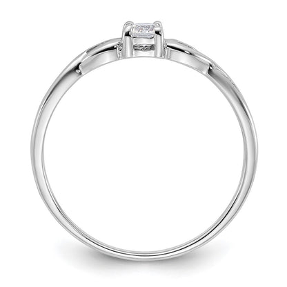 SSCZR Sterling Silver Rhodium-plated and CZ Ring