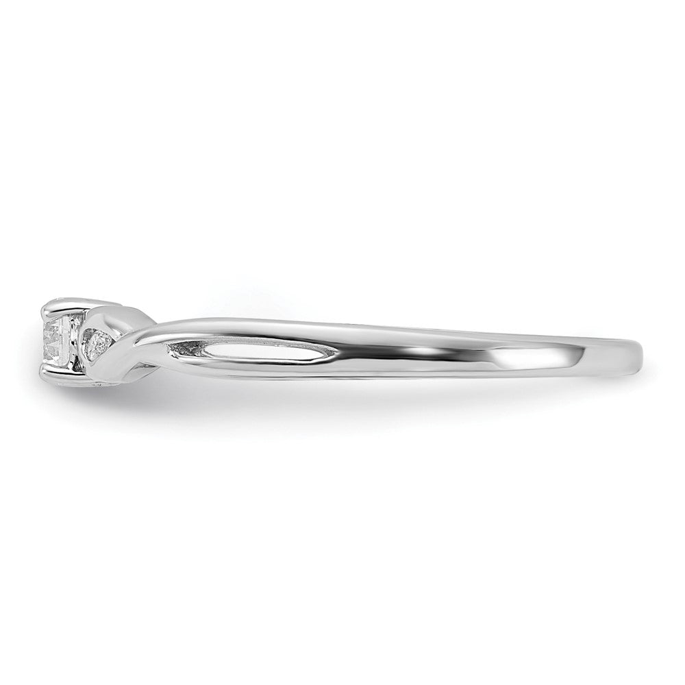 SSCZR Sterling Silver Rhodium-plated and CZ Ring