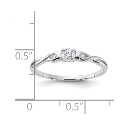 SSCZR Sterling Silver Rhodium-plated and CZ Ring