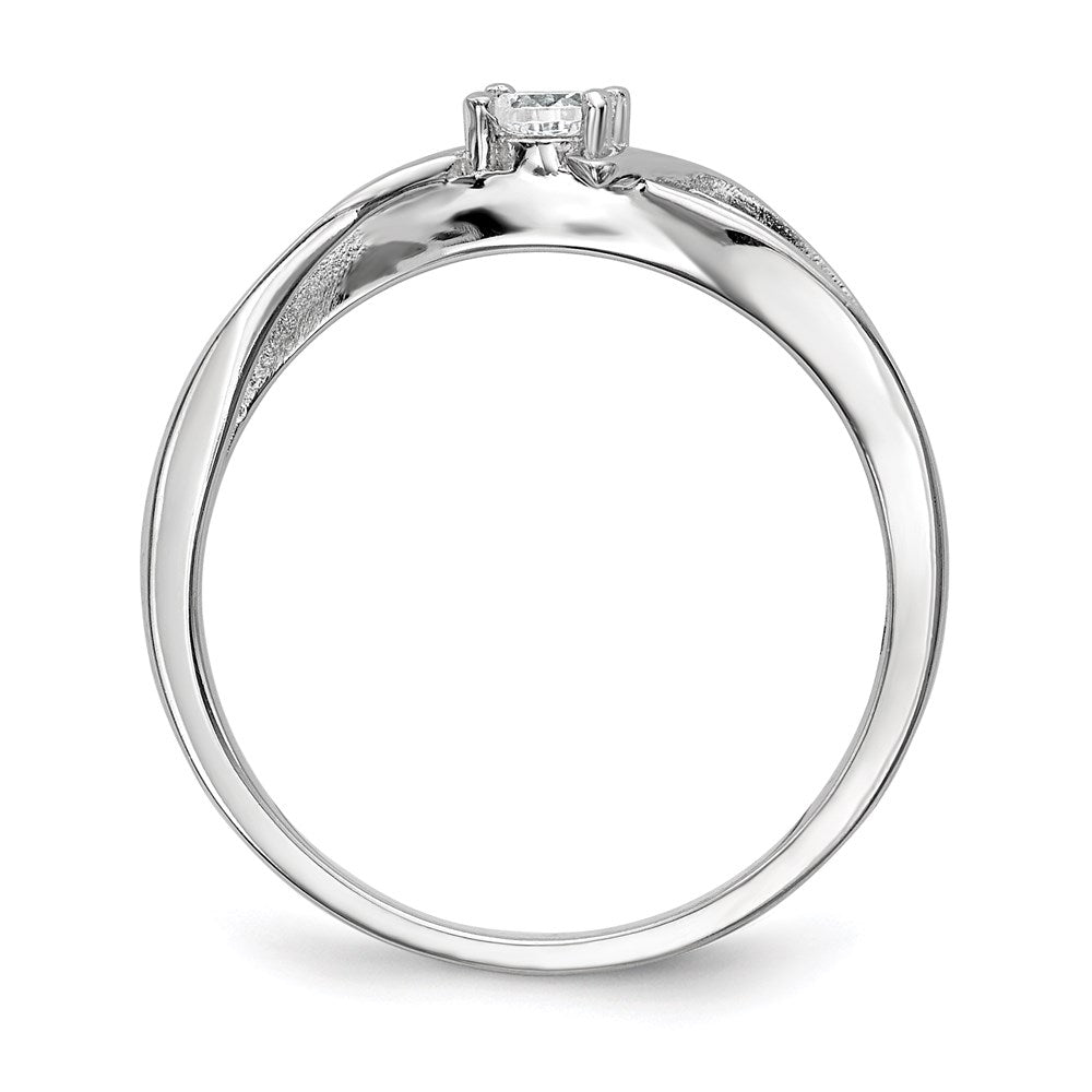 SSCZR Sterling Silver Rhodium-plated CZ Ring