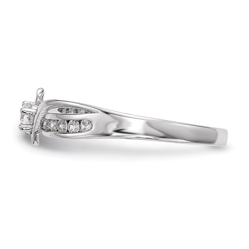 SSCZR Sterling Silver Rhodium-plated CZ Ring