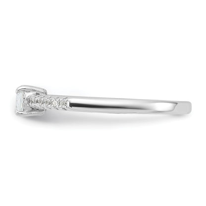 SSCZR Sterling Silver Rhodium-plated Oval CZ Ring