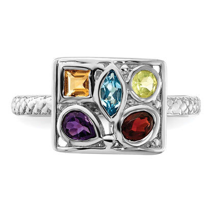 Sterling Silver Stackable Expressions Gemstone Ring