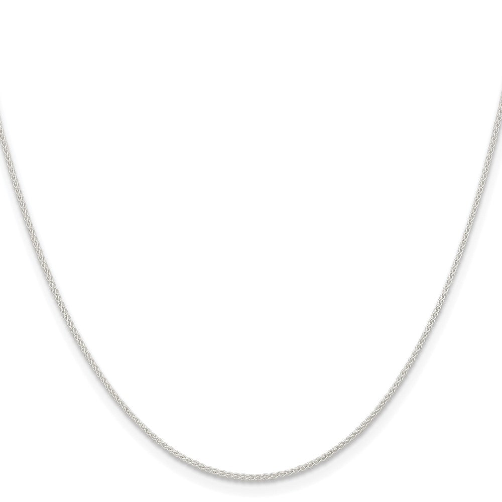 SSC Sterling Silver Rhodium-plated 1mm Round Spiga Chain