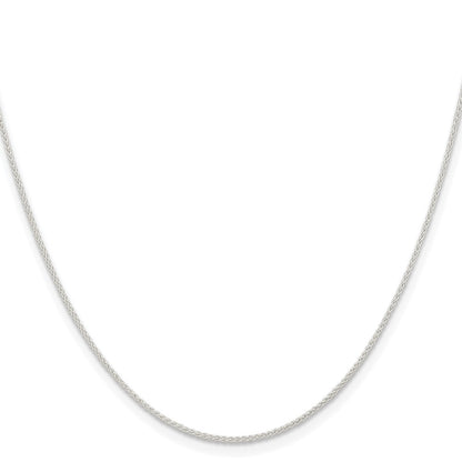 SSC Sterling Silver Rhodium-plated 1mm Round Spiga Chain