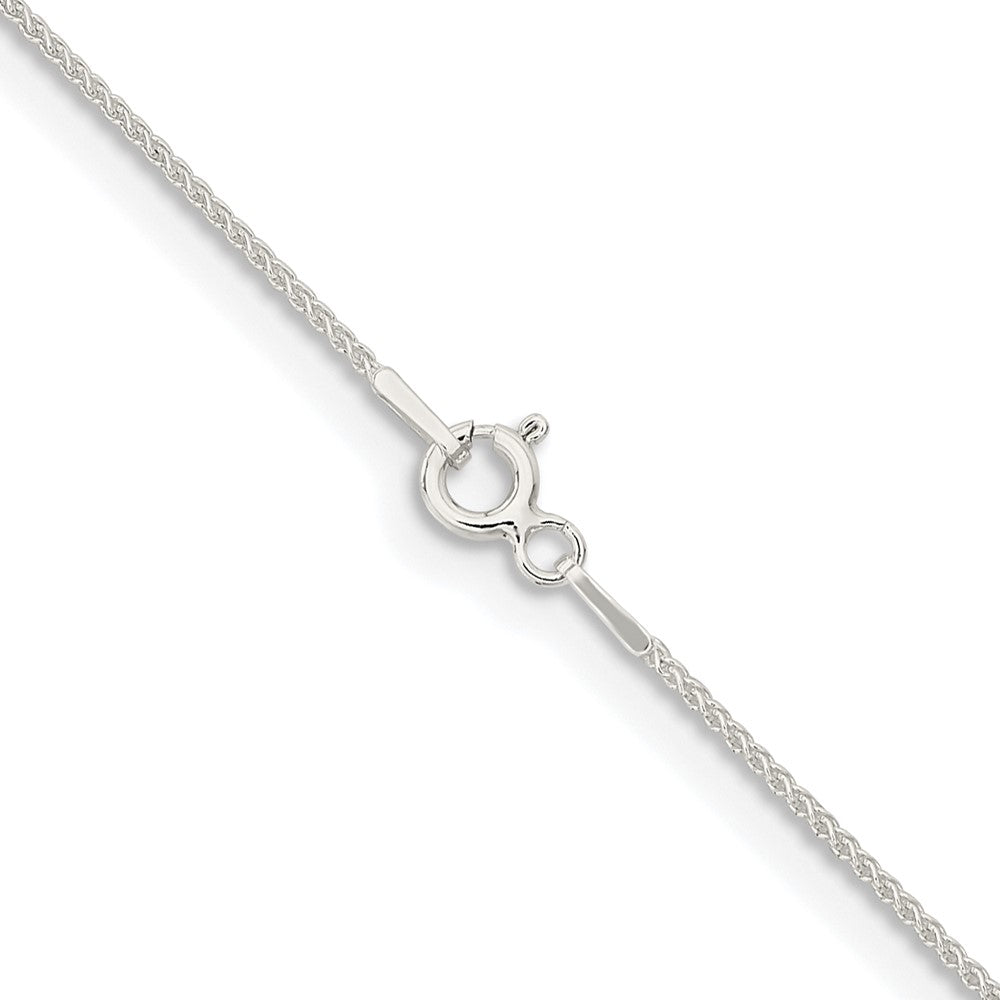SSC Sterling Silver Rhodium-plated 1mm Round Spiga Chain