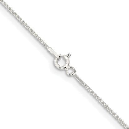 SSC Sterling Silver Rhodium-plated 1mm Round Spiga Chain