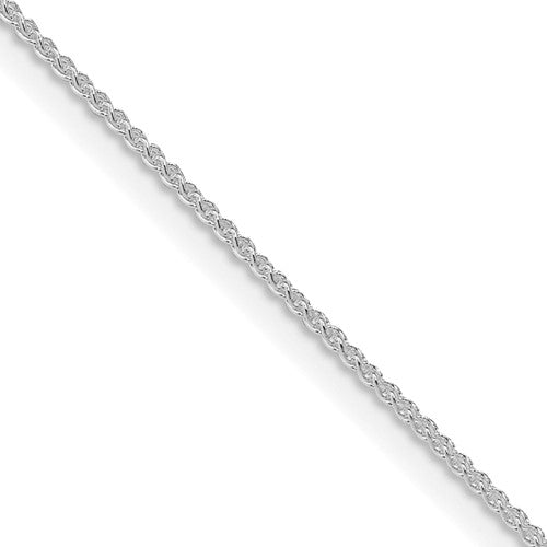 SSC Sterling Silver Rhodium-plated 1mm Round Spiga Chain