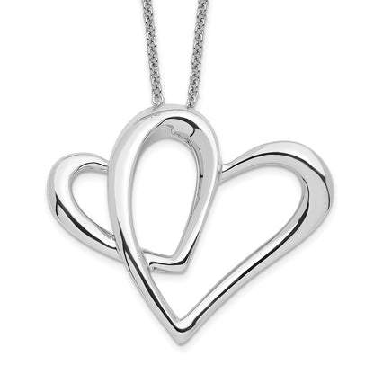 Sentimental Expressions Sterling Silver Rhodium-plated Mother A Part of My Heart 18 Inch Necklace