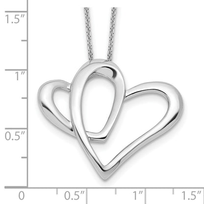 Sentimental Expressions Sterling Silver Rhodium-plated Daughter A Part of My Heart 18 Inch Necklace