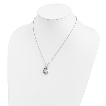 SE Sterling Silver Rhodium-plated Friendship 18in Necklace