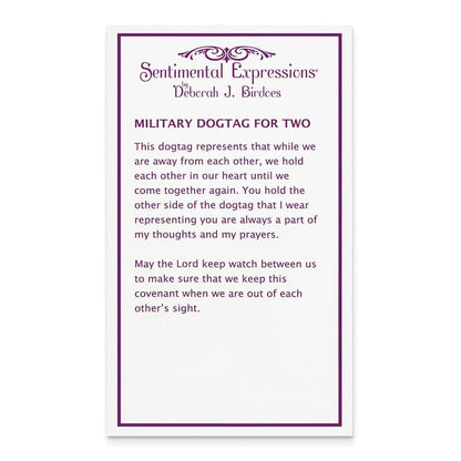 Military Dog Tag For Two - deborahjbirdoesdesigns