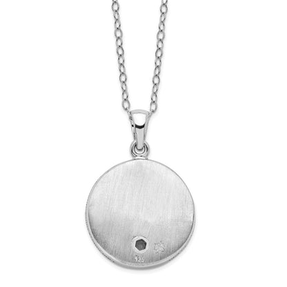 Sentimental Expressions Sterling Silver Rhodium-plated Antiqued Goodnight Ash Holder 18 Inch Necklace