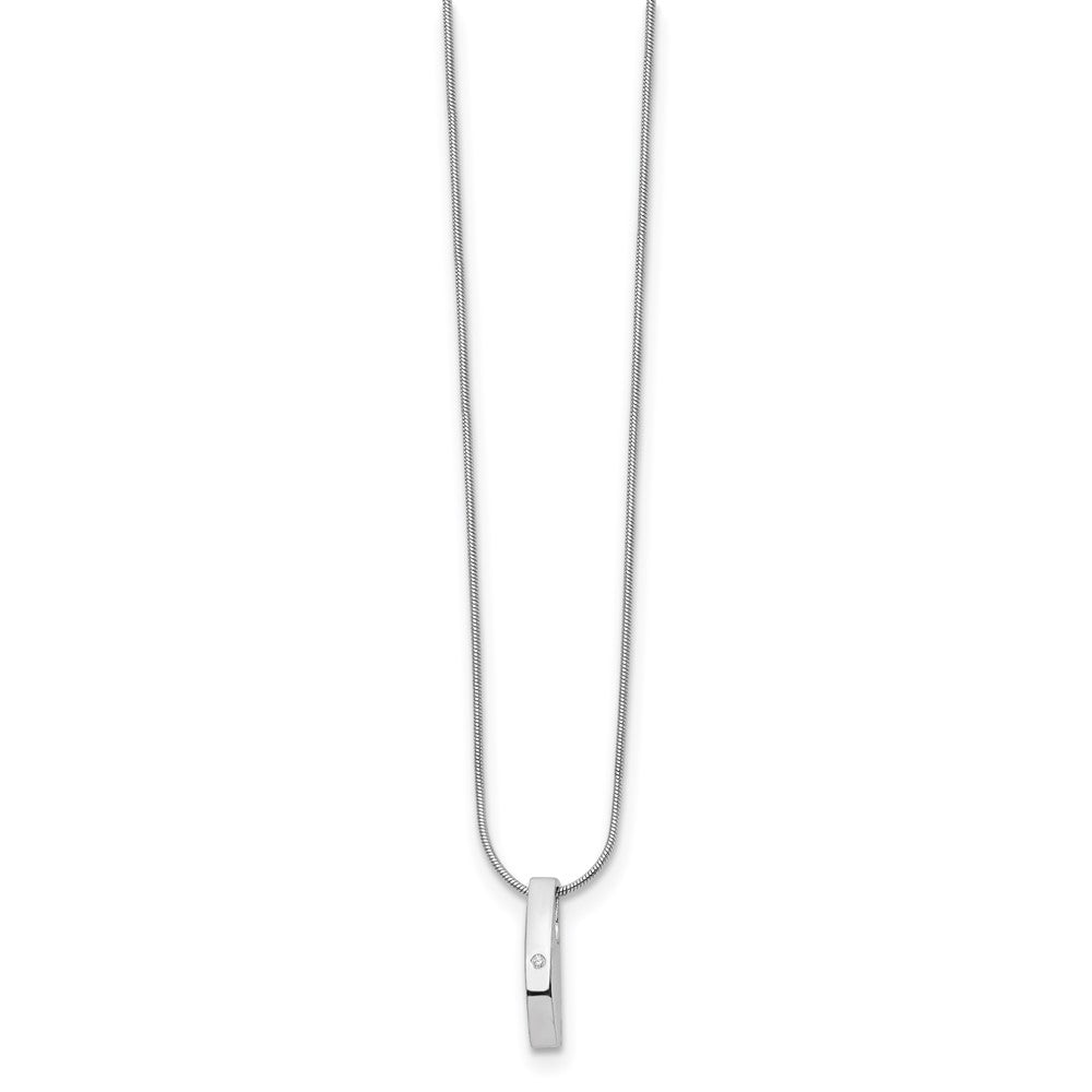 White Ice Sterling Silver Rhodium-plated 18 Inch Diamond Necklace with 2 Inch Extender