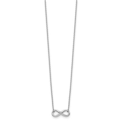 White Ice Sterling Silver Rhodium-plated 18 Inch Diamond Infinity Necklace