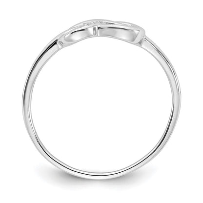 White Ice Sterling Silver Rhodium-plated Diamond Infinity Ring