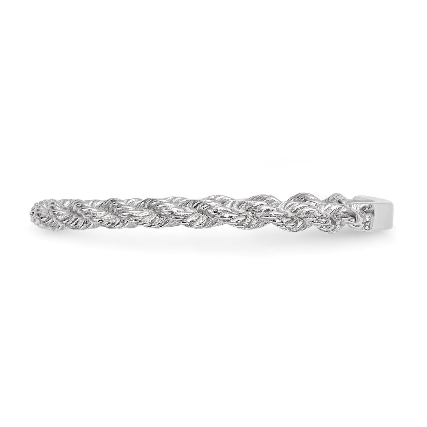 14k White Gold Polished Twisted Rope Ring