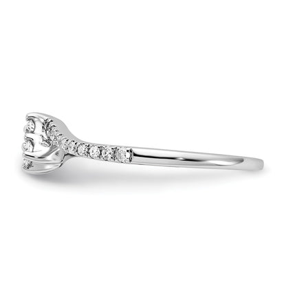 DG 10K White Gold Diamond Promise Ring