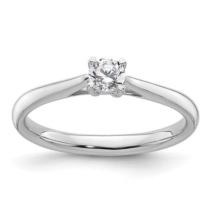 True Origin 14k White Gold 1/4 carat Lab Grown Diamond VS+ F+ Round Solitaire Engagement Ring