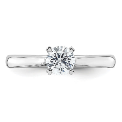 True Origin 14k White Gold 1/2 carat Lab Grown Diamond VS+ F+ Round Solitaire Engagement Ring