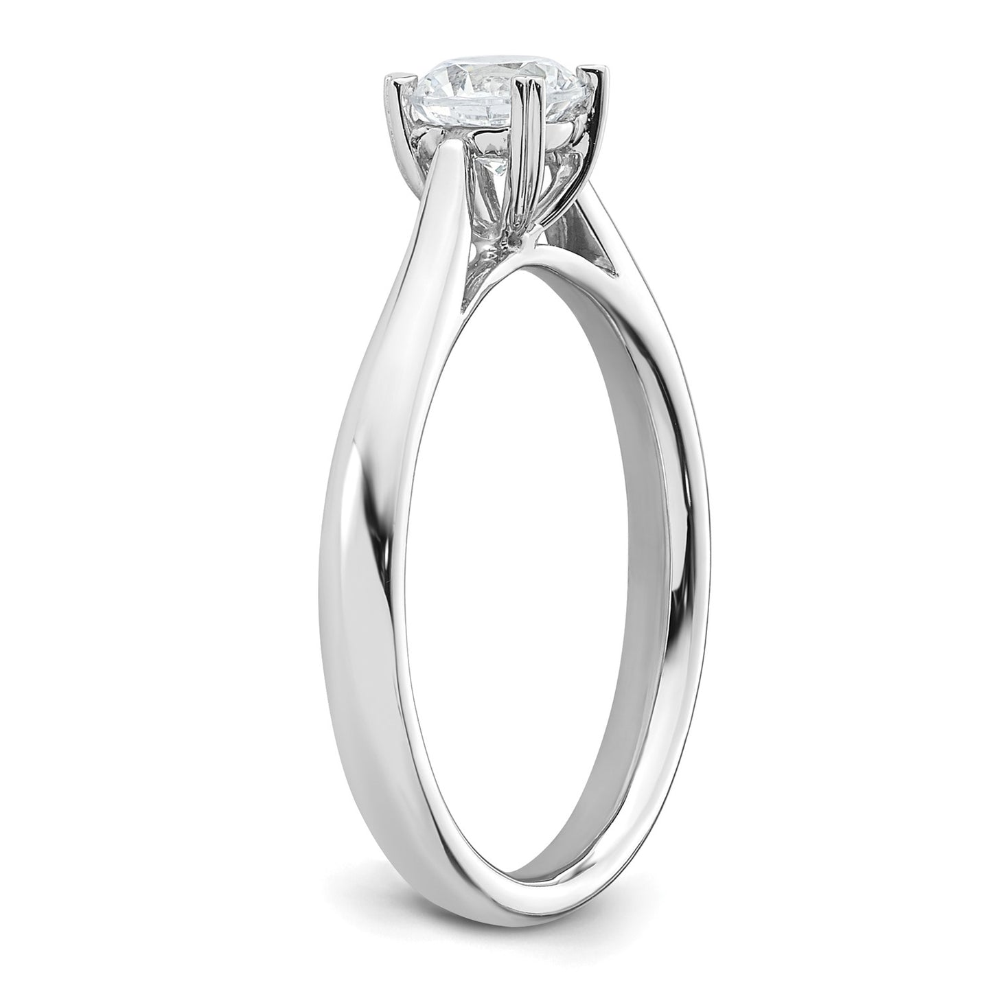 True Origin 14k White Gold 1/2 carat Lab Grown Diamond VS+ F+ Round Solitaire Engagement Ring