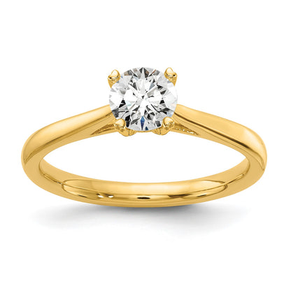 True Origin 14k 1/2 carat Lab Grown Diamond VS+ F+ Round Solitaire Engagement Ring