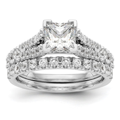 True Origin 14K White Gold 1/2 carat Lab Grown Diamond VS  D E F  Semi Mount Peg Set Engagement Ring