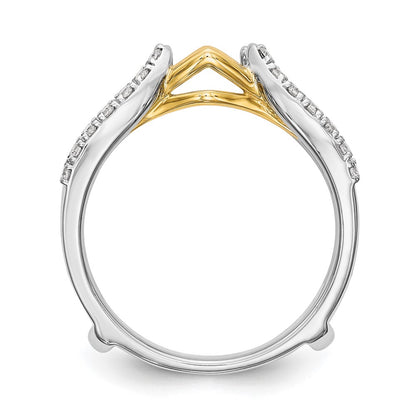 LGYR 14k Two-tone 1/4 carat Lab Grown Diamond VS/SI+ G+ Complete Ring Guard