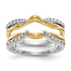 LGYR 14k Two-tone 1/4 carat Lab Grown Diamond VS/SI+ G+ Complete Ring Guard