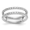 LGGR 14k White Gold 1/2 carat Lab Grown Diamond VS/SI+ G+ Complete Ring Guard