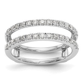 LGGR 14k White Gold 1/2 carat Lab Grown Diamond VS/SI+ G+ Complete Ring Guard