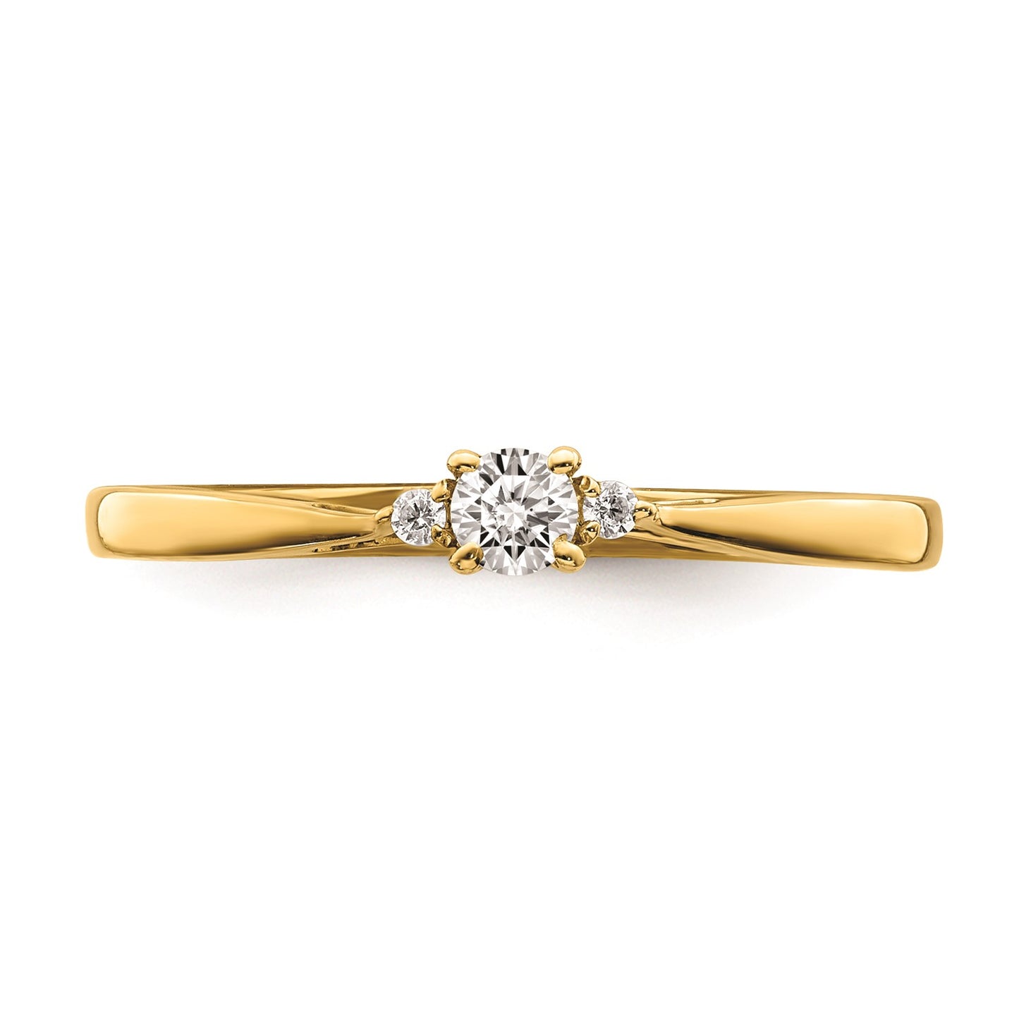 First Promise 14k 1/8 carat Round Diamond Complete Promise/Engagement Ring