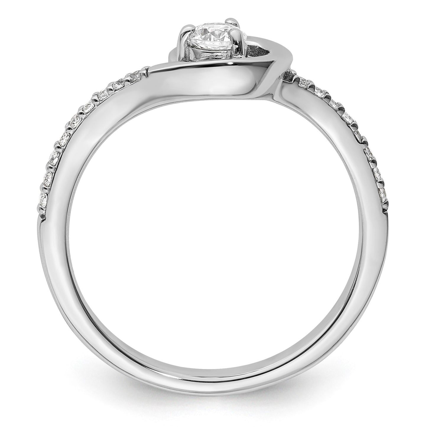 DG 10k White Gold Diamond Promise Ring