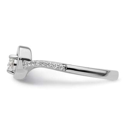 DG 10k White Gold Diamond Promise Ring