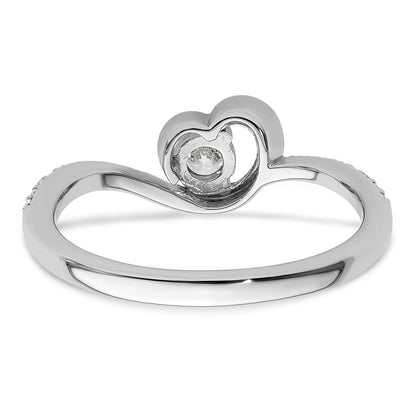 DG 10k White Gold Diamond Promise Ring