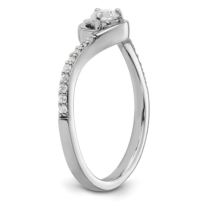 DG 10k White Gold Diamond Promise Ring