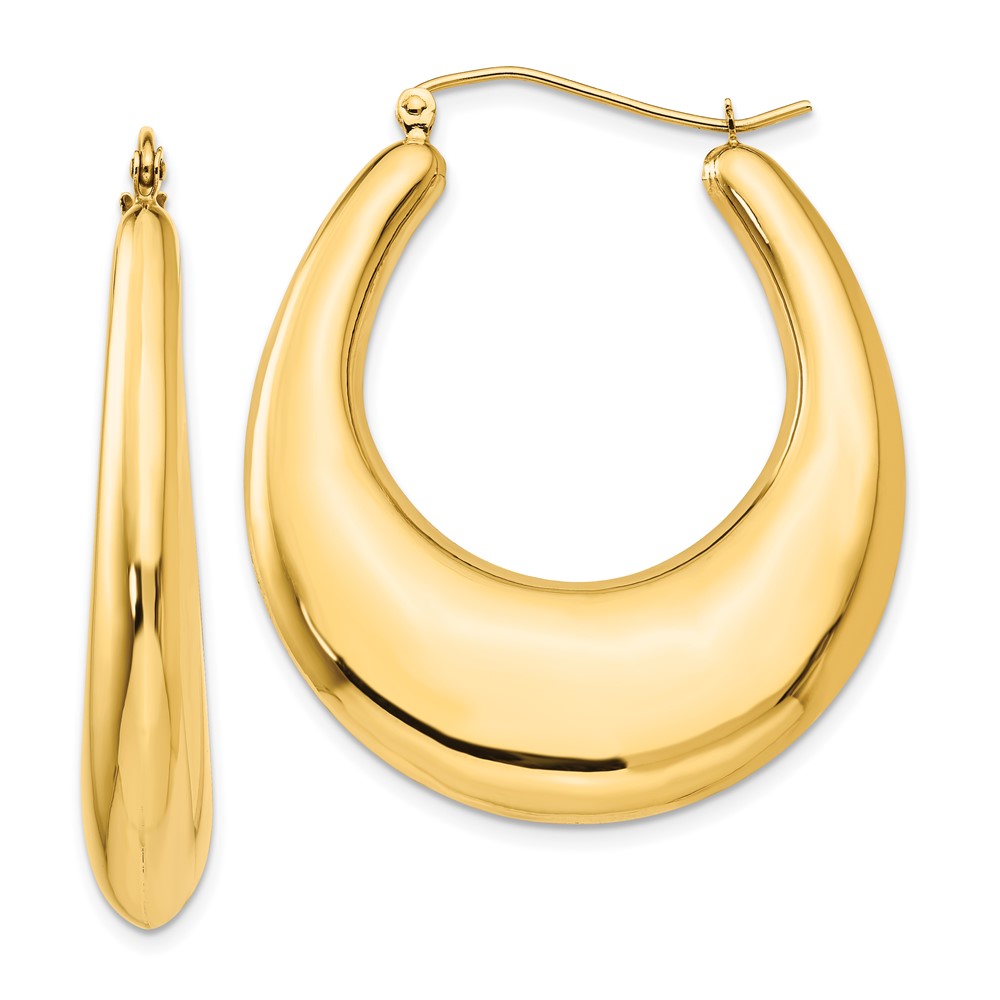 GE 14k Polished Hoop Earrings